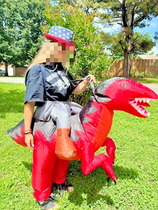 Not Applicable Other - Dinosaur Halloween Costume Inflatable Ride-on Raptor Kids/Teens/ Small Adult